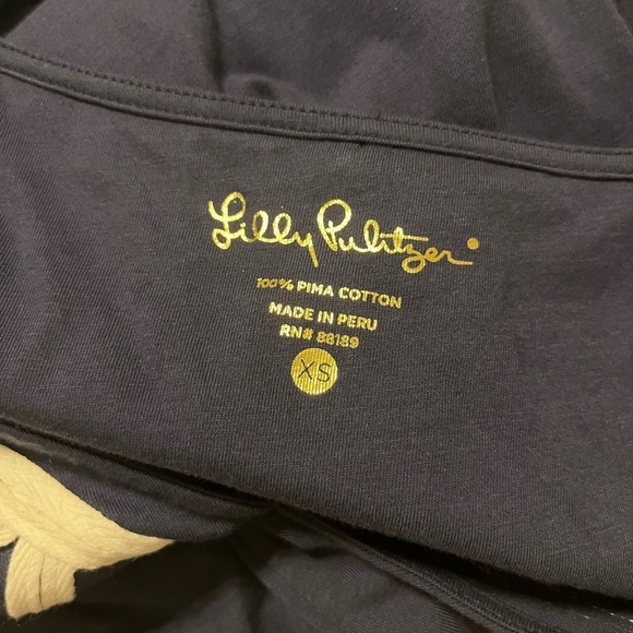 Lilly Pulitzer Blaire V Neck Navy Dress Size XS summer beach Xsmall vacation - Picture 5 of 5